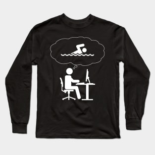 Office Dreamer - Swimming Long Sleeve T-Shirt